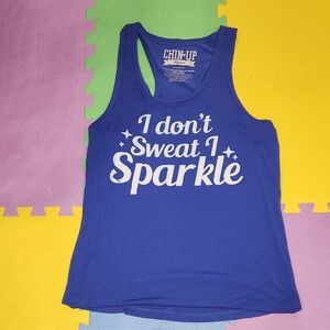 Chin Up Apparel Royal Blue Tank, Size Medium, Like New